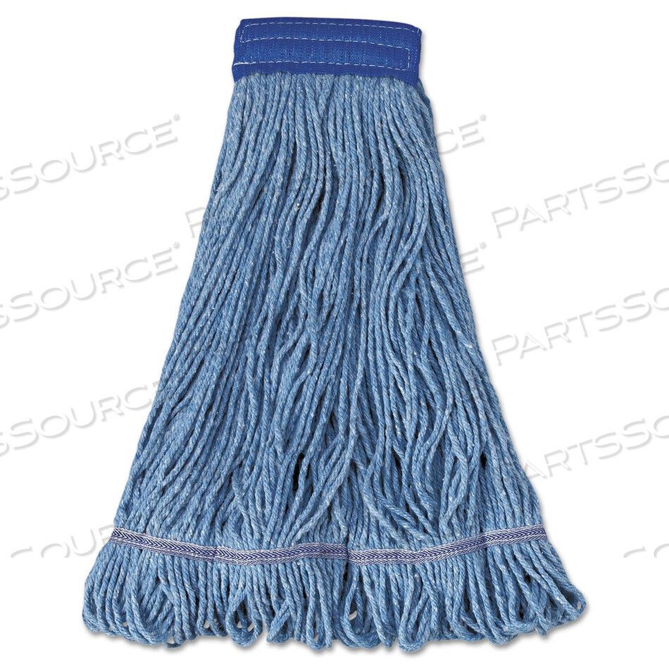 OEM#: BWK504BLSUPER LOOP WET MOP HEAD, ХЛОПОК/СИНТЕТИЧЕСКОЕ ВОЛОКНО, 5 ГОЛОВНЫХ ПОВЯЗОК, ОЧЕНЬ БОЛЬШОЙ РАЗМЕР, СИНИЙ, 12/КОРОБКА от Boardwalk