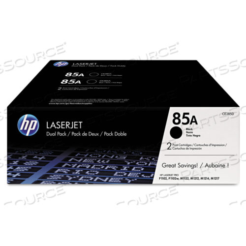 HP 85A, (CE285D) УПАКОВКА 2 ЧЕРНЫХ ОРИГИНАЛЬНЫХ ТОНЕР-КАРТРИДЖЕЙ LASERJET