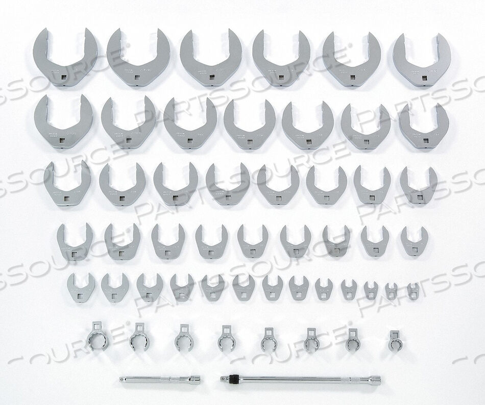 OEM#: J49000CFL3/8 DRIVE 53 PIECE CROWFOOT WRENCH SET by Proto
