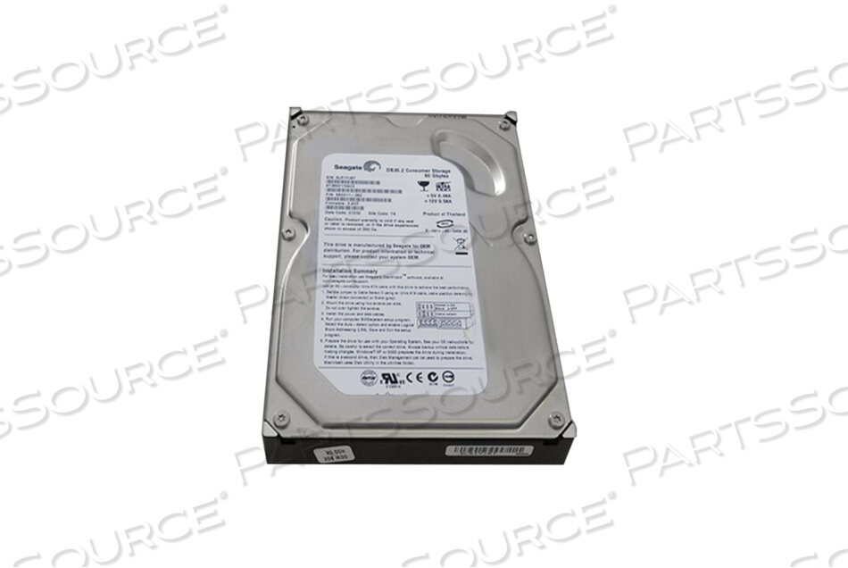 Replaces Seagate (Maxtor) ST380011AHARD DRIVE, 80 GB, 7200 RPM, IDE ATA 3.5 IN, EIDE ULTRA ATA100 100 MBPS ELECTRICAL INTERFACE, 3.5 IN X 1 IN LFF FORM FACTOR, 8.5/9.5 MS SEEK