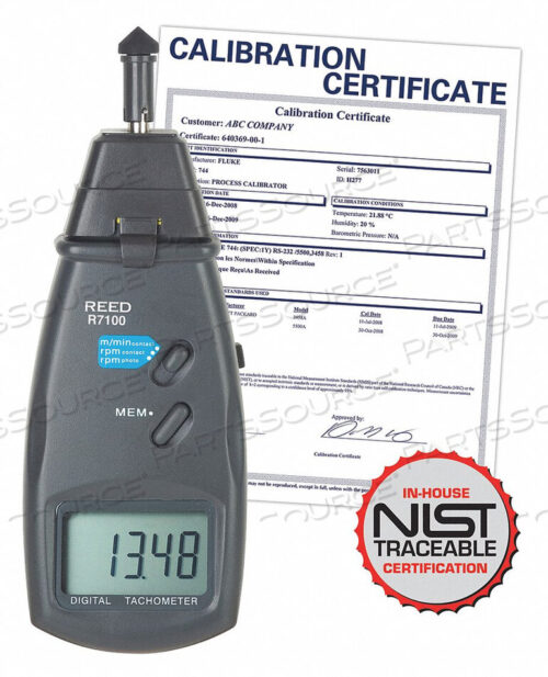 OEM#: R7100-NISTCONTACT/LASER TACHOMETER NIST CERT от Reed Instruments
