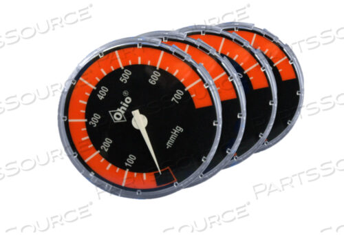 КОМПЛЕКТ ПЛАСТИКОВЫХ МАНОМЕТРОВ ВЫСОКОГО ВАКУУМА УПАКОВКА ИЗ 4 ШТ.