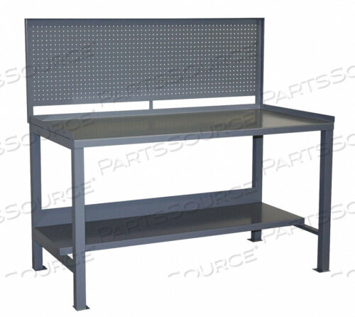 OEM#: WR372GP12 GAUGE STEEL SQUARE EDGE WORKBENCH W/ PEGBOARD - 30 X 72 by Jamco