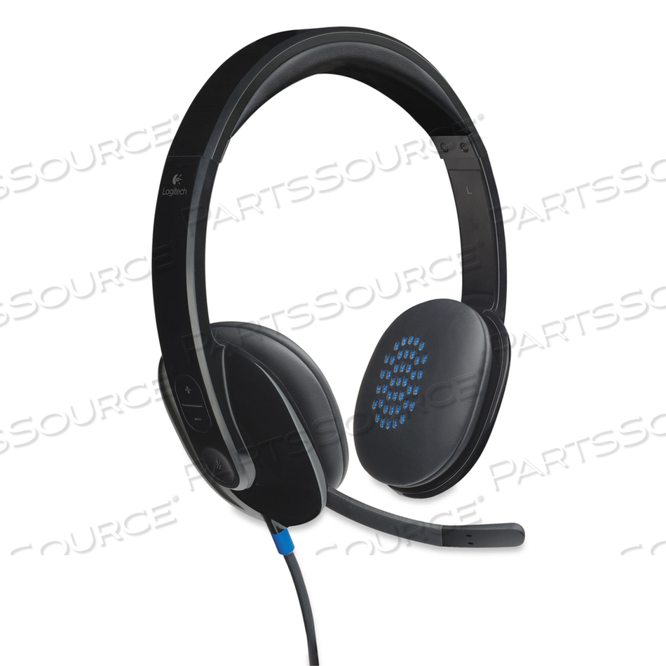 OEM#: 981-000510H540 БИНАУРАЛЬНАЯ НАКЛАДНАЯ НА ГОЛОВУ ПРОВОДНАЯ ГАРНИТУРА, ЧЕРНАЯ от Logitech
