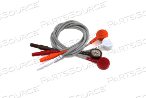 OEM#: 25452-535КОМПЛЕКТ ПРОВОДОВ ЭКГ, 4 ОТВЕДЕНИЯ (3 ШТ. - 14 ДЮЙМОВЫХ ОТВЕДЕНИЯ И 1 ШТ. - 14 ДЮЙМОВЫЙ БЕЛЫЙ ОТВЕДЕНИЕ), SNAP, EVO/ARIA от Spacelabs Healthcare