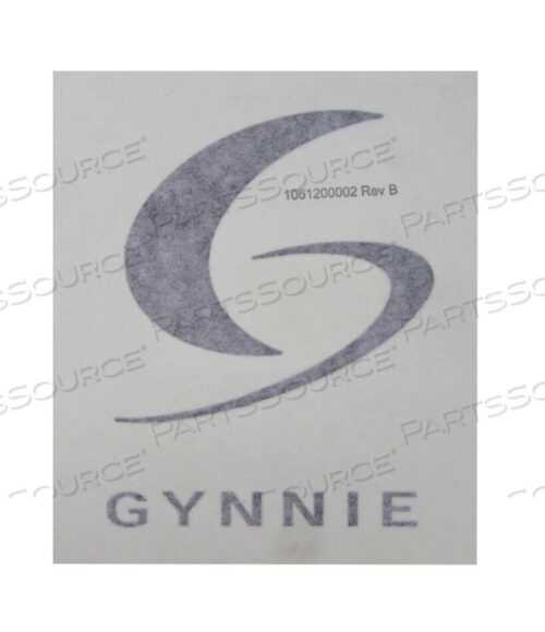 OEM#: 1061200002ЭТИКЕТКА GYNNIE от Stryker Medical