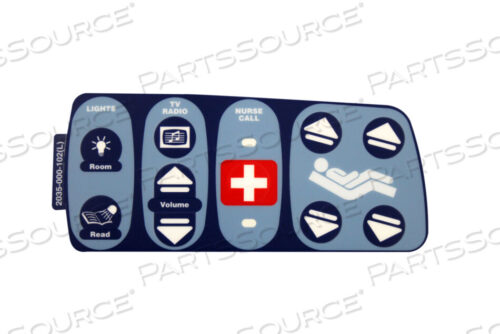 OEM#: 2035000102СТАНДАРТНЫЙ ПУЛЬТ УПРАВЛЕНИЯ МЕДСЕСТРЫ, ЛЕВАЯ НАКЛЕЙКА, COMM I/L от Stryker Medical