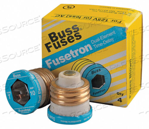 OEM#: T-10PLUG FUSE T SERIES 10A PK4 от Cooper Bussmann