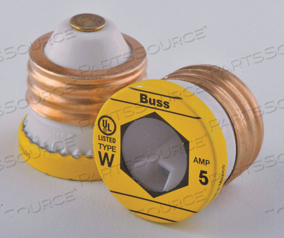 OEM#: W-5PLUG FUSE W SERIES 5A PK4 от Cooper Bussmann