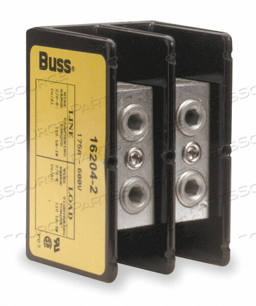OEM#: 16204-2MIN PWR DIST BLOCK 175A 2P 1P PRMRY 600V от Cooper Bussmann