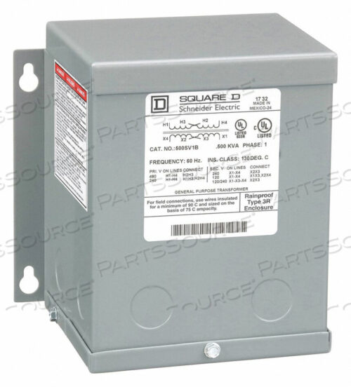 OEM#: 500SV1BTRANSFORMER 500VA 240VAC 480VAC от Square D