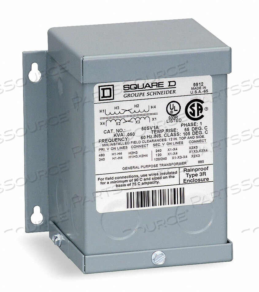 OEM#: 250SV1BTRANSFORMER 250VA 240VAC 480VAC от Square D