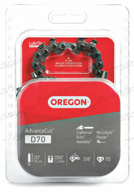 OEM#: D70SAW ЦЕПЬ 20 ДЮЙМОВ. .050 ДЮЙМА. ШАГ 3/8 ДЮЙМА от Oregon