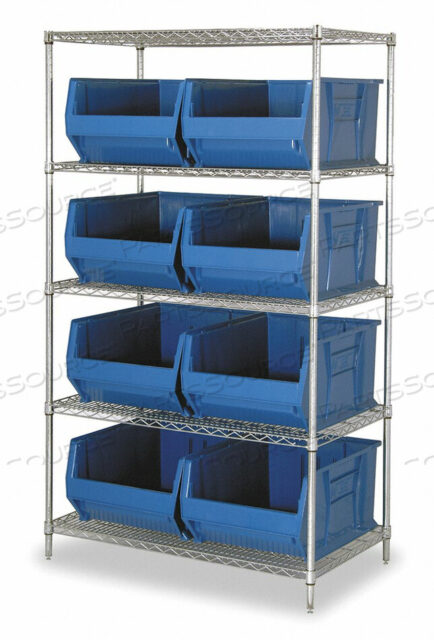 OEM#: WR5-975BLD5607 СТЕЛЛАЖ ДЛЯ ЯЩИКОВ 74 ОБЩАЯ ВЫСОТА 8 ЯЩИКОВ СИНИЙ от Quantum Storage Systems