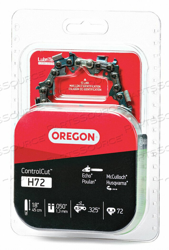 OEM#: H72SAW CHAIN 18 ДЮЙМОВ. .050 ДЮЙМА. 0.325 ДЮЙМА. ШАГ от Oregon