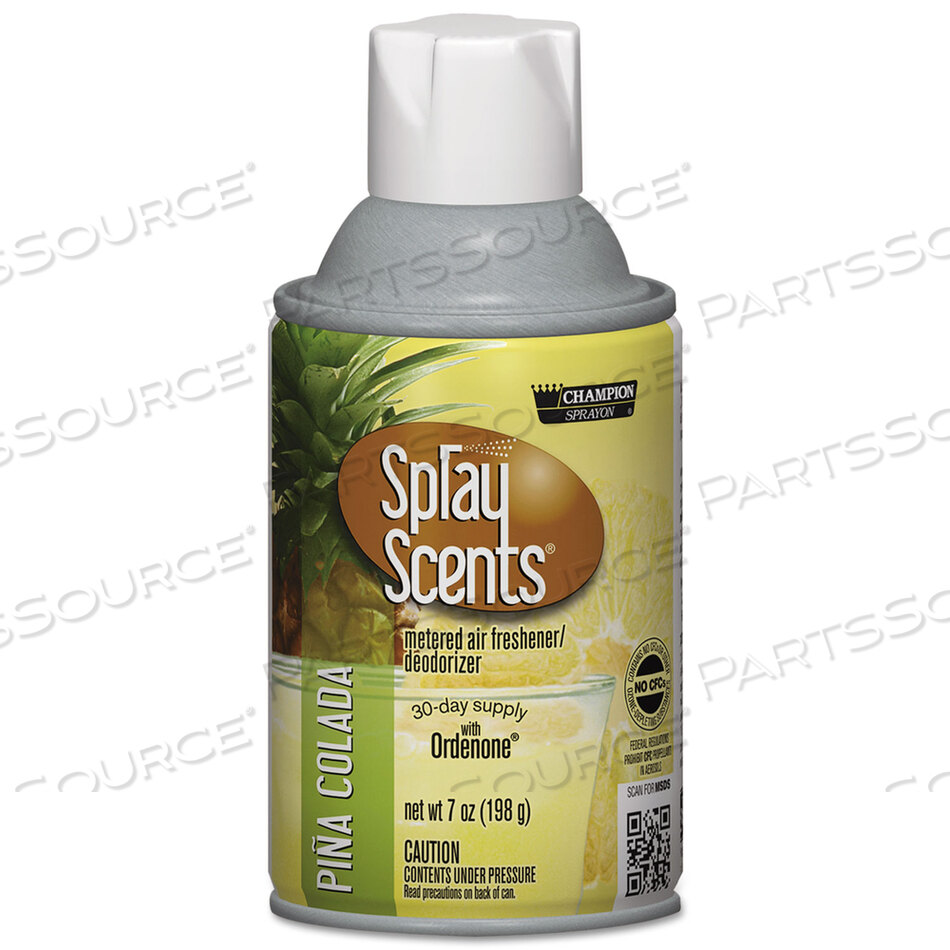 OEM#: CHA 5180CHAMPION SPRAYON SPRAYSCENTS, СМЕННЫЙ БЛОК Освежителя Воздуха С ДОЗИРОВКОЙ, ПИНА КОЛАДА, АЭРОЗОЛЬНЫЙ СПРЕЙ 7 УНЦИЙ, 12 ШТ./КОРОБКА от Chase Products Co.