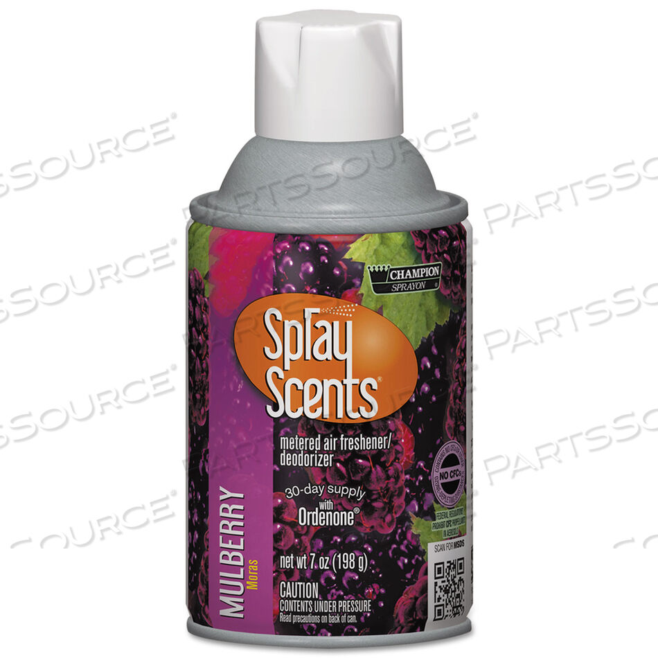 OEM#: 5169CHAMPION SPRAYON SPRAYSCENTS, СМЕННЫЙ БЛОК Освежителя Воздуха С РАСПЫЛИТЕЛЕМ, MULBERRY, АЭРОЗОЛЬНЫЙ СПРЕЙ 7 УНЦИЙ, 12 ШТ./КОРОБКА от Chase Products Co.