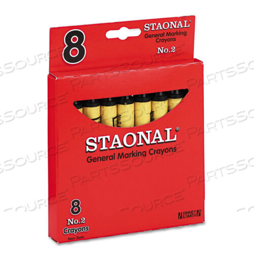 OEM#: 5200023051STAONAL MARKING CRAYONS, BLACK, 8/BOX by Crayola