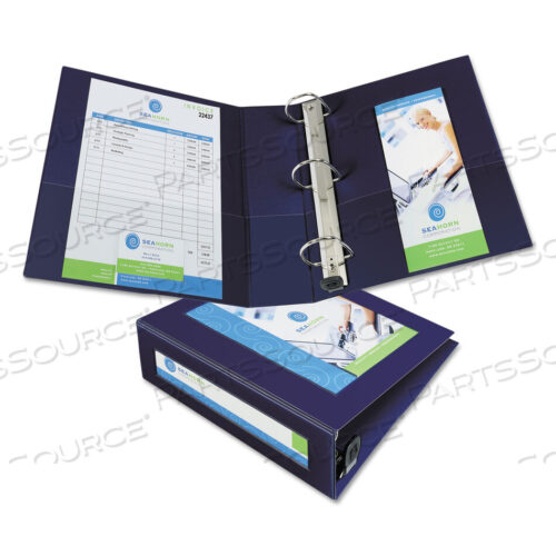 OEM#: 68038FRAMED VIEW HEAVY-DUTY BINDERS, 3 RINGS, 3 CAPACITY, 11 X 8.5, NAVY BLUE by Avery