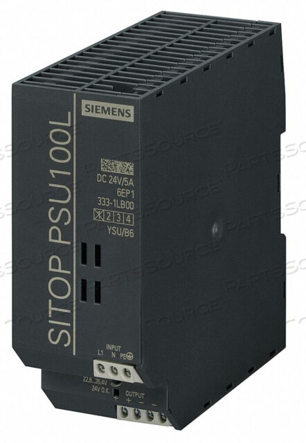 OEM#: 6EP13331LB00POWER SUPPLY, DC, SWITCHER, 120/230VAC INPUT, 24VDC OUTPUT, 120W by Siemens