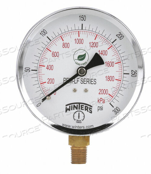 OEM#: PEM226LFМАНОМЕТР ДАВЛЕНИЯ 0 ДО 300 PSI 4 ДЮЙМА от Winters Instruments