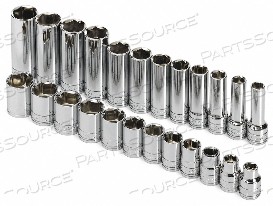 OEM#: 89024 НАБОР ГОЛОВОК МЕТРИЧЕСКИХ 3/8 ДЮЙМА DR 24 ШТ от SK Professional Tools