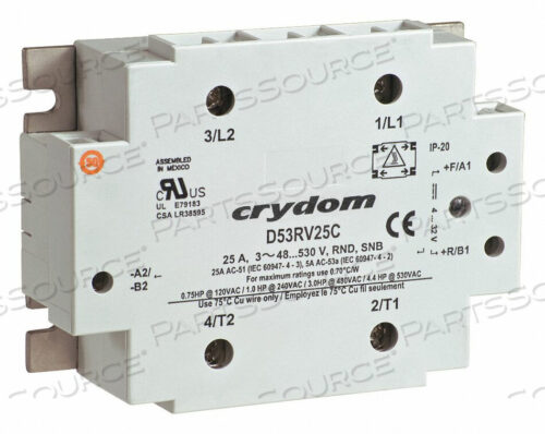 OEM#: D53RV50CREV ТВЕРДОТЕЛЬНОЕ РЕЛЕ ОТ 4 ДО 32 В ПОСТОЯННОГО ТОКА 50 от CRYDOM