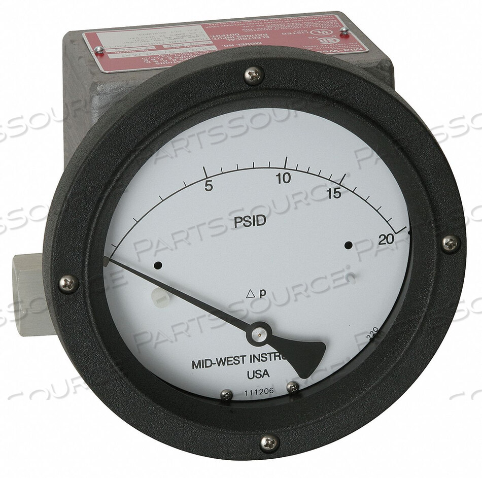 OEM#: 220-SC-02-O(JAA)-20PМАНОМЕТР 0 ДО 20 PSI от Mid-West Instrument