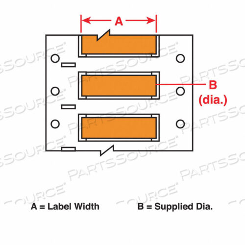 OEM#: 3PS-500-2-ORWIRE МАРКИРОВОЧНЫЕ РУКАВЫ 2 ДЮЙМА Ш 0,851 ДЮЙМА от Brady Americas