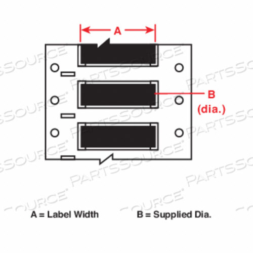 OEM#: 3FR-1000-2-BKРУГЛЫЕ МАРКИРОВОЧНЫЕ РУКАВА 2 ДЮЙМА Ш 1,66 ДЮЙМА Д от Brady Americas