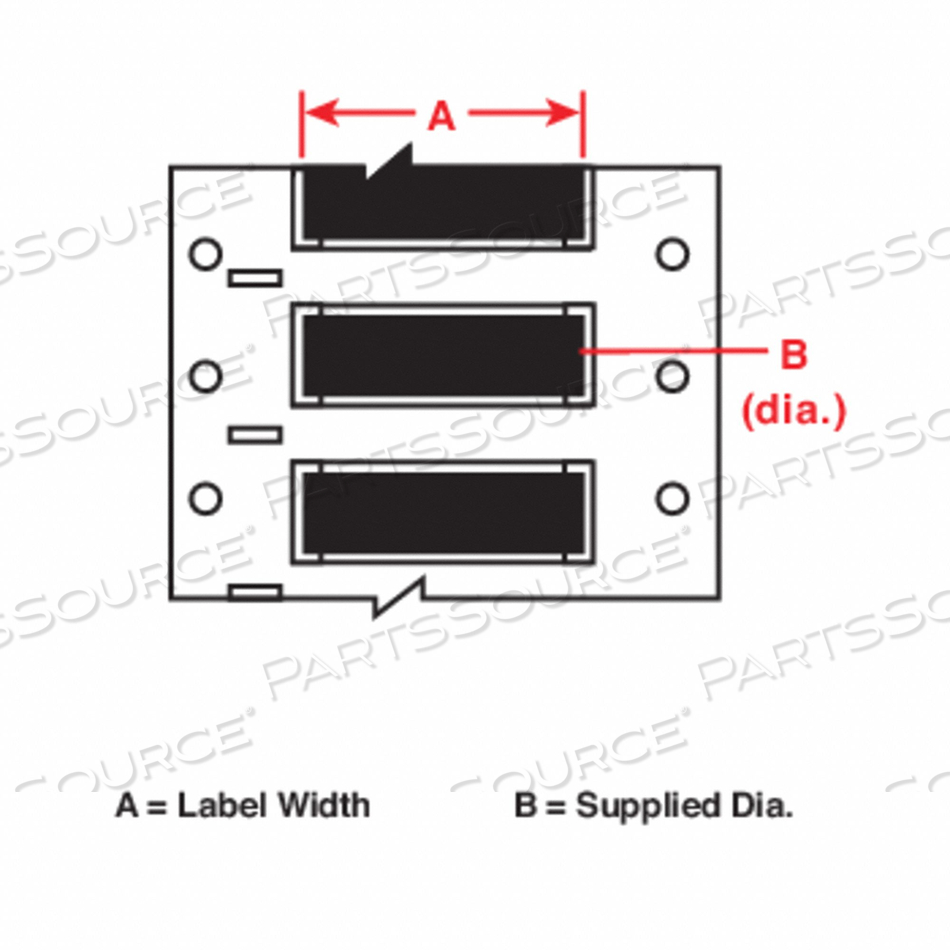 OEM#: 3FR-1000-2-BKРУГЛЫЕ МАРКИРОВОЧНЫЕ РУКАВА 2 ДЮЙМА Ш 1,66 ДЮЙМА Д от Brady Americas