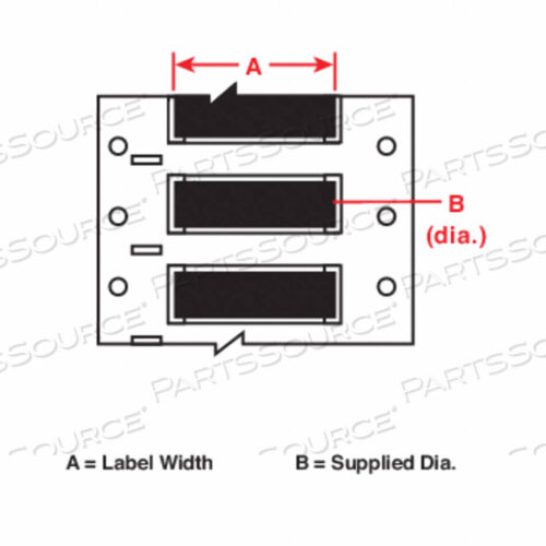 OEM#: 3PS-750-2-BKРУГЛЫЕ МАРКИРОВОЧНЫЕ РУКАВА 2 ДЮЙМА Ш 1,250 ДЮЙМА от Brady Americas