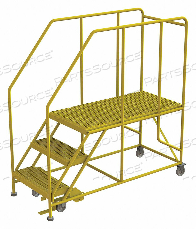 OEM#: WLWP132448SL-Y3 МОБИЛЬНАЯ РАБОЧАЯ ПЛАТФОРМА STEP 24 Ш x 48 Л, 36 ПОРУЧНЕЙ, БЕЗОПАСНЫЙ ЖЕЛТЫЙ от Tri-Arc