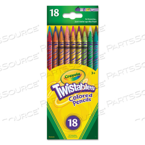 OEM#: 68-7418TWISTABLES COLORED PENCILS, 2 MM, 2B (#1), ASSORTED LEAD/BARREL COLORS, 18/PACK by Crayola