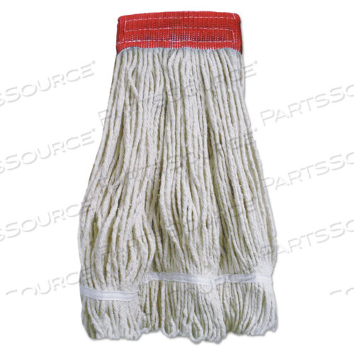 OEM#: BWK5320FTBNBTCШИРОКИЕ НАСАДКИ ДЛЯ ШВАБРЫ С ПЕТЛЯМИ НА КОНЦЕ, 20 УНЦИЙ, НАТУРАЛЬНЫЕ С КРАСНОЙ ЛЕНТОЙ, 12 ШТ./КОРОБКА от Boardwalk