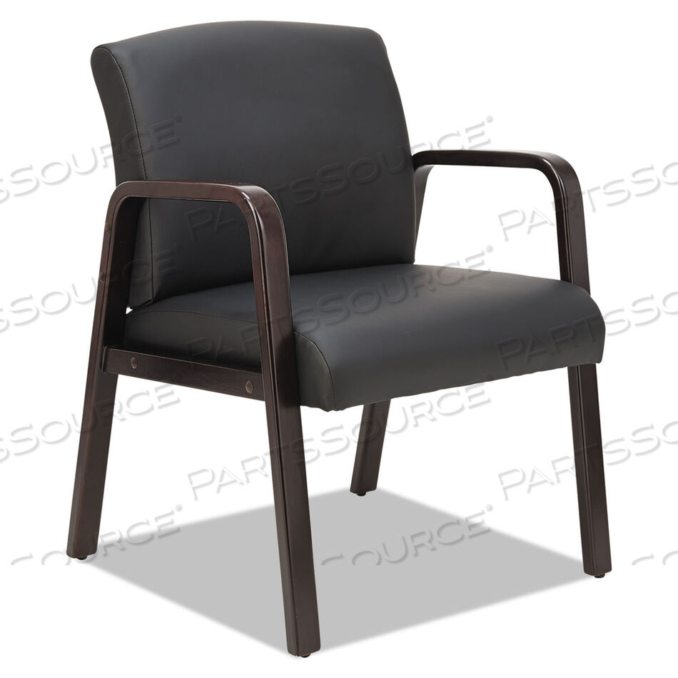 OEM#: ALERL4319EALERA RECEPTION LOUNGE WL SERIES GUEST CHAIR, 24.21 X 24.8 X 32.67, BLACK SEAT, BLACK BACK, ESPRESSO BASE by Alera