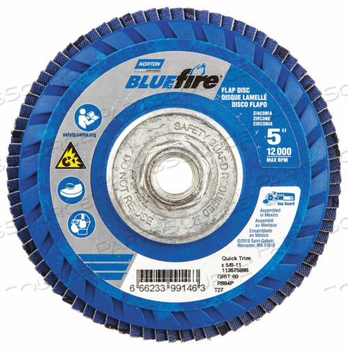 OEM#: 66623399146H5961 ЛЕПЕСТКОВЫЙ ДИСК 5 ДЮЙМОВ X 60 ЗЕРНИСТОСТЬ 5/8-11 от Norton | Saint-Gobain Abrasives