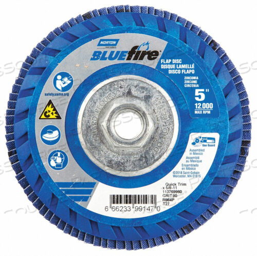 OEM#: 66623399147H5961 ЛЕПЕСТКОВЫЙ ДИСК 5 ДЮЙМОВ X 80 ЗЕРНИСТОСТЬ 5/8-11 от Norton | Saint-Gobain Abrasives