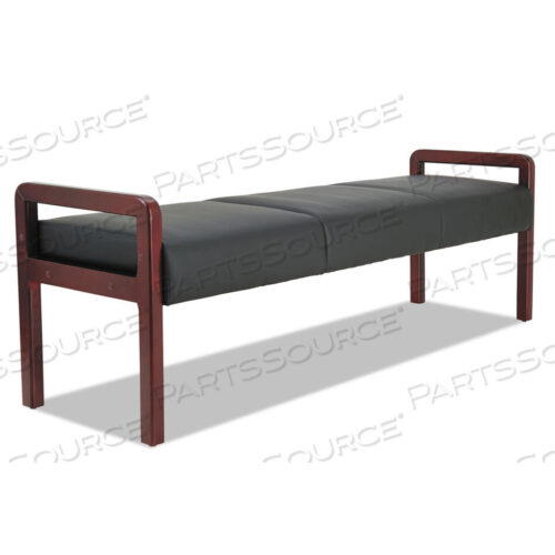 OEM#: ALERL2419СКАМЬЯ MALERA RECEPTION LOUNGE СЕРИИ WL, ТРЕХМЕСТНАЯ, 65,75 Ш X 22,25 Г X 22,88 В, ЧЕРНЫЙ/КРАСНОЕ ДЕРЕВО от Alera