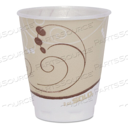 ТЕПЛОИЗОЛИРОВАННЫЕ ЧАШКИ TROPHY PLUS С ДВОЙНОЙ ТЕМПЕРАТУРОЙ В ДИЗАЙНЕ SYMPHONY, ИДЕАЛЬНАЯ УПАКОВКА, 8 УНЦИЙ, КОРИЧНЕВЫЙ, 300 ШТ./КОРОБКА