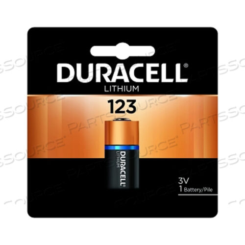 OEM#: DURDL123ABPKLITHIUM BATTERY, CELL, 3V, 123, 1 EA/PK by Duracell