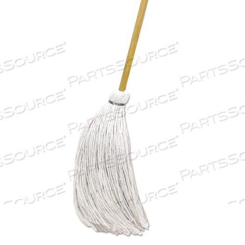 OEM#: BWKRD60016SHANDLE/DECK MOPS, 16 OZ WHITE RAYON HEAD, 57 NATURAL WOOD HANDLE, 12/CARTON by Boardwalk