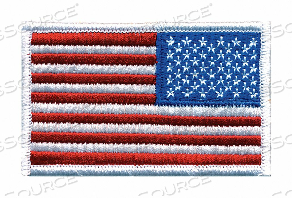 OEM#: 0039 ВЫШИТАЯ НАШИВКА С ФЛАГОМ США БЕЛАЯ от Heros Pride