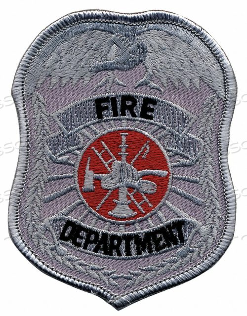 OEM#: 5383Вышитая нашивка с надписью «Пожарная часть», серебристая, от Heros Pride