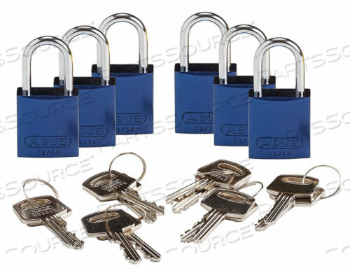 OEM#: 133262БЛОКИРОВОЧНЫЙ НАВЕСНОЙ ЗАМОК KD СИНИЙ 1-7/16 H PK6 от Brady Americas