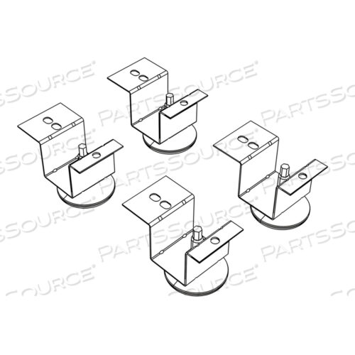 OEM#: H20040AGBRIGADE PEDESTAL ADJUSTABLE GLIDES, RIGID MOUNT PLATE, 2 X 2 GLIDE, ЧЕРНЫЙ, 4/SET от HON