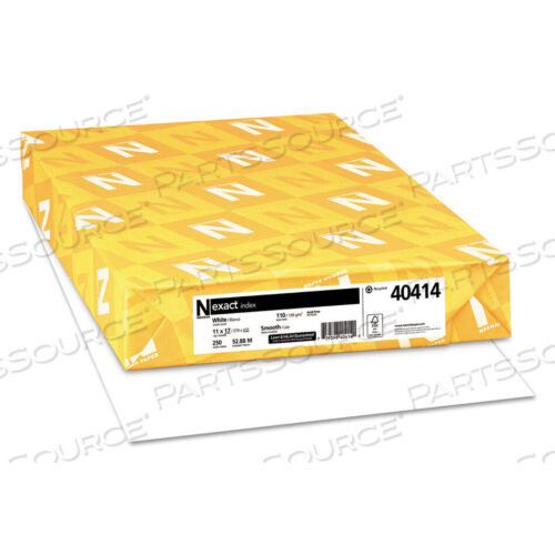 OEM#: 40414EXACT INDEX CARD STOCK, 92 BRIGHT, 110 LB INDEX WEIGHT, 11 X 17, БЕЛЫЙ, 250/УПАК от Neenah