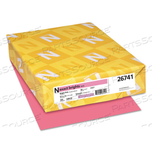 OEM#: 26741EXACT BRIGHTS PAPER, 20 LB BOND WEIGHT, 8.5 X 11, BRIGHT PINK, 500/СТОПА от Neenah