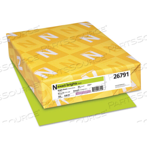OEM#: 26791EXACT BRIGHTS PAPER, ПЛОТНОСТЬ 20 ФУНТОВ, 8,5 X 11, ЯРКО-ЗЕЛЕНЫЙ, 500/СТОПА от Neenah