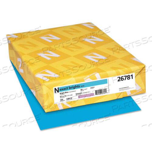OEM#: 26781EXACT BRIGHTS PAPER, 20 LB BOND WEIGHT, 8.5 X 11, BRIGHT BLUE, 500/СТОПА от Neenah